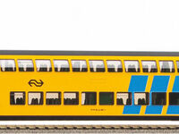Piko H0 - 97939 - Start-Set mit Bettung Personenzug E-Lok und 2 Doppelstockwagen NS V