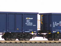 Piko H0 - 58239 - 2er Set Offene Güterwagen Eaos Axbenet VI mit Sandladung