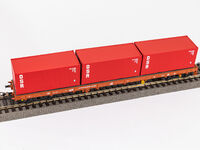 Piko H0 - 24500 - Containertragwagen DSR Container DR IV - Artikelbild