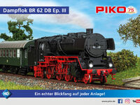Piko H0 - 50702 - Sound-Dampflok BR 62 DB III, inkl. PIKO Sound-Decoder und Dampfgenerator - Artikelbild