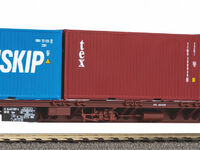 Piko H0 - 54687 - Tragwagen Sgnss NS VI, beladen mit 3 Containern