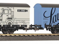 Piko H0 - 27747 - 2er Set Gedeckter Güterwagen Starke Marken Saurer SBB V