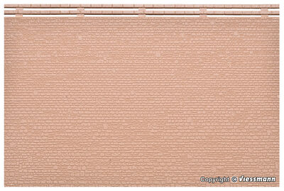 Kibri N - 36912 - N/Z Mauerplatte unregelmäßig, mit Abdecksteinen, L 10 x B 15 cm - Artikelbild
