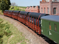 Märklin H0 - 46563 - Rungenwagen-Set 1 mit Stahlröhren-Beladung - Artikelbild