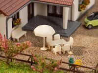 Faller N - 272905 - Tische, Stühle, Sonnenschirme