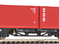Piko TT - 47727 - TT Containertragwagen 2 x 20 DSR DR IV