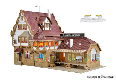 Vollmer 43697 Getränkehandlung mit Inneneinrichtung NEU - OVP - Artikelbild