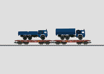 Märklin H0 - 48718 - Flachwagen-Set „THW“. - Artikelbild