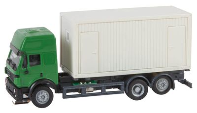 Faller - 161480 - LKW MB SK94 Baucontainer (HERPA) - Artikelbild