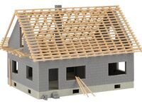 Faller H0 - 130658 - Haus im Bau mit Kran - Artikelbild