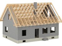 Faller H0 - 130658 - Haus im Bau mit Kran - Artikelbild