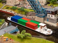 Faller H0 - 131013 - Flussfrachter mit Containern - Artikelbild