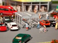 Faller H0 - 180606 - Moderner Einkaufswagen-Unterstand