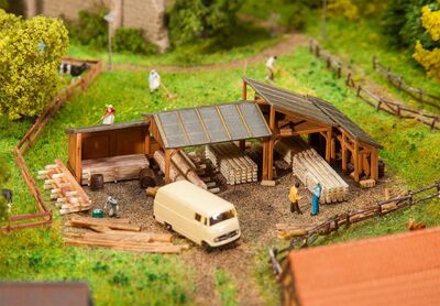 Faller N - 232373 - Holzlagerschuppen - Artikelbild