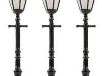 Faller N - 272128 - LED-Parklaterne, Sechskantlaterne mit Krone, warmweiß, 3 Stück